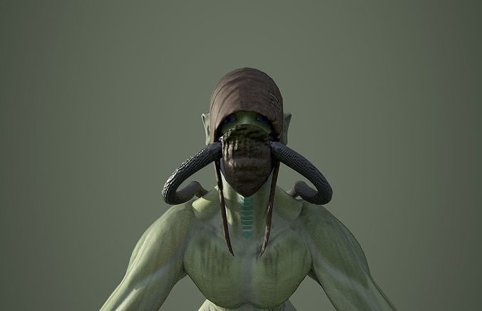 Swamp Inhabitant Low-poly 3D model
