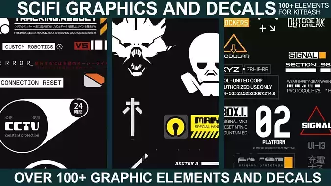 Sci-fi Graphics and Decals - Vol2 Texture
