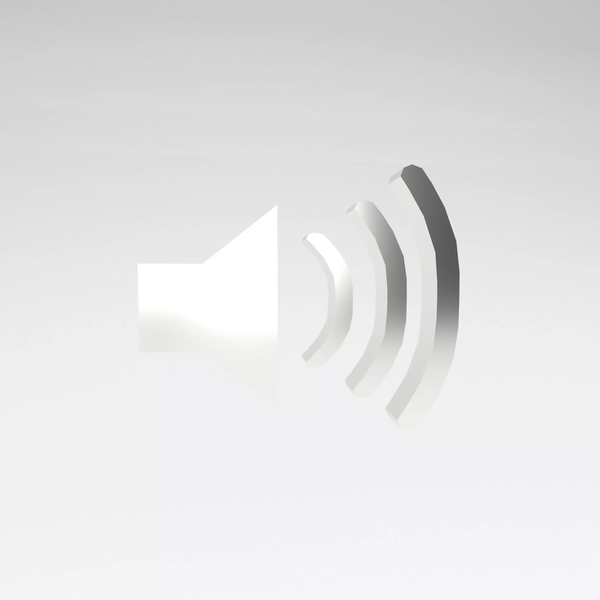 IOS Speaker Symbol v1 006 Low-poly 3D model_0