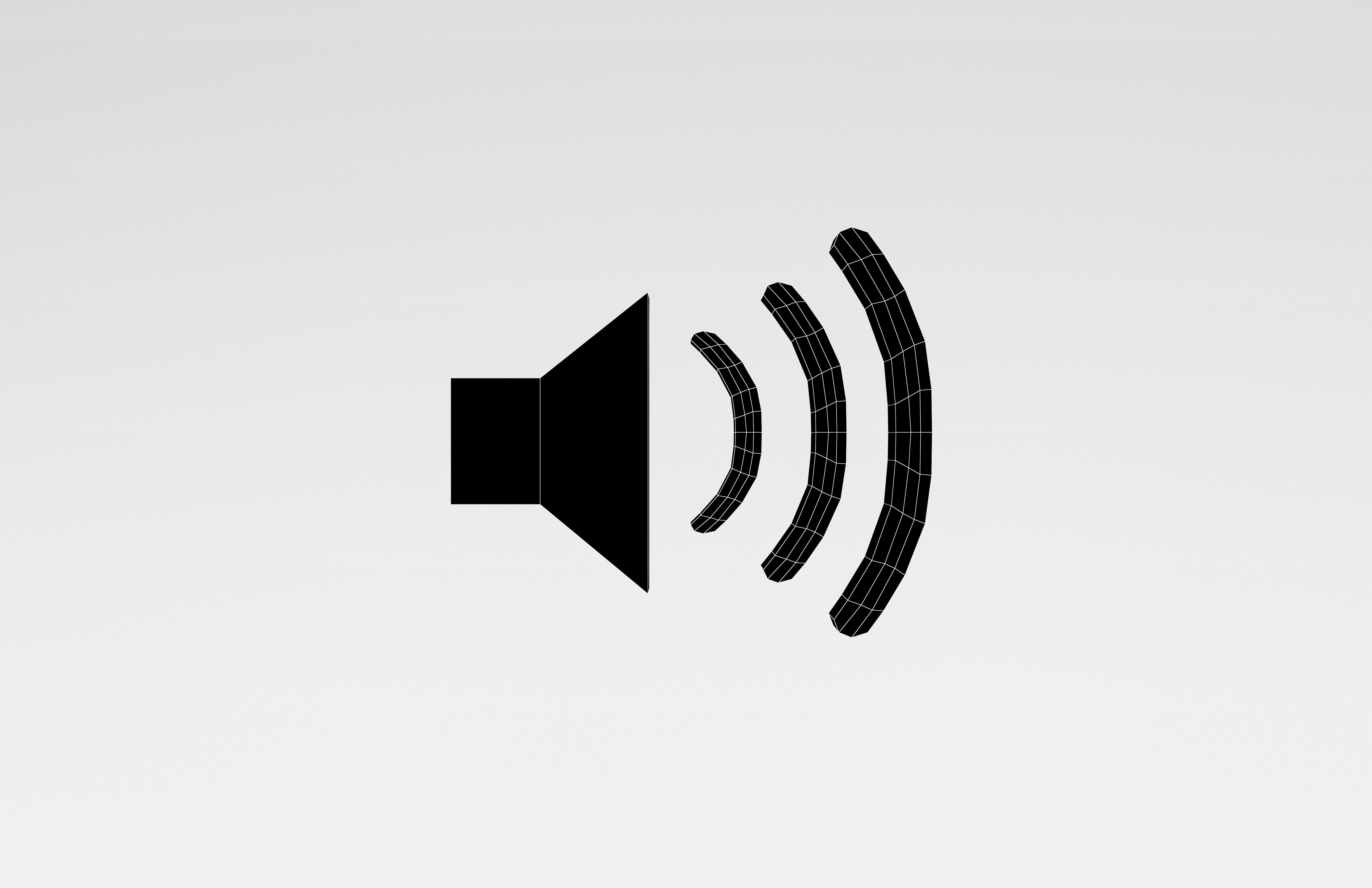 IOS Speaker Symbol v1 006 Low-poly 3D model_6