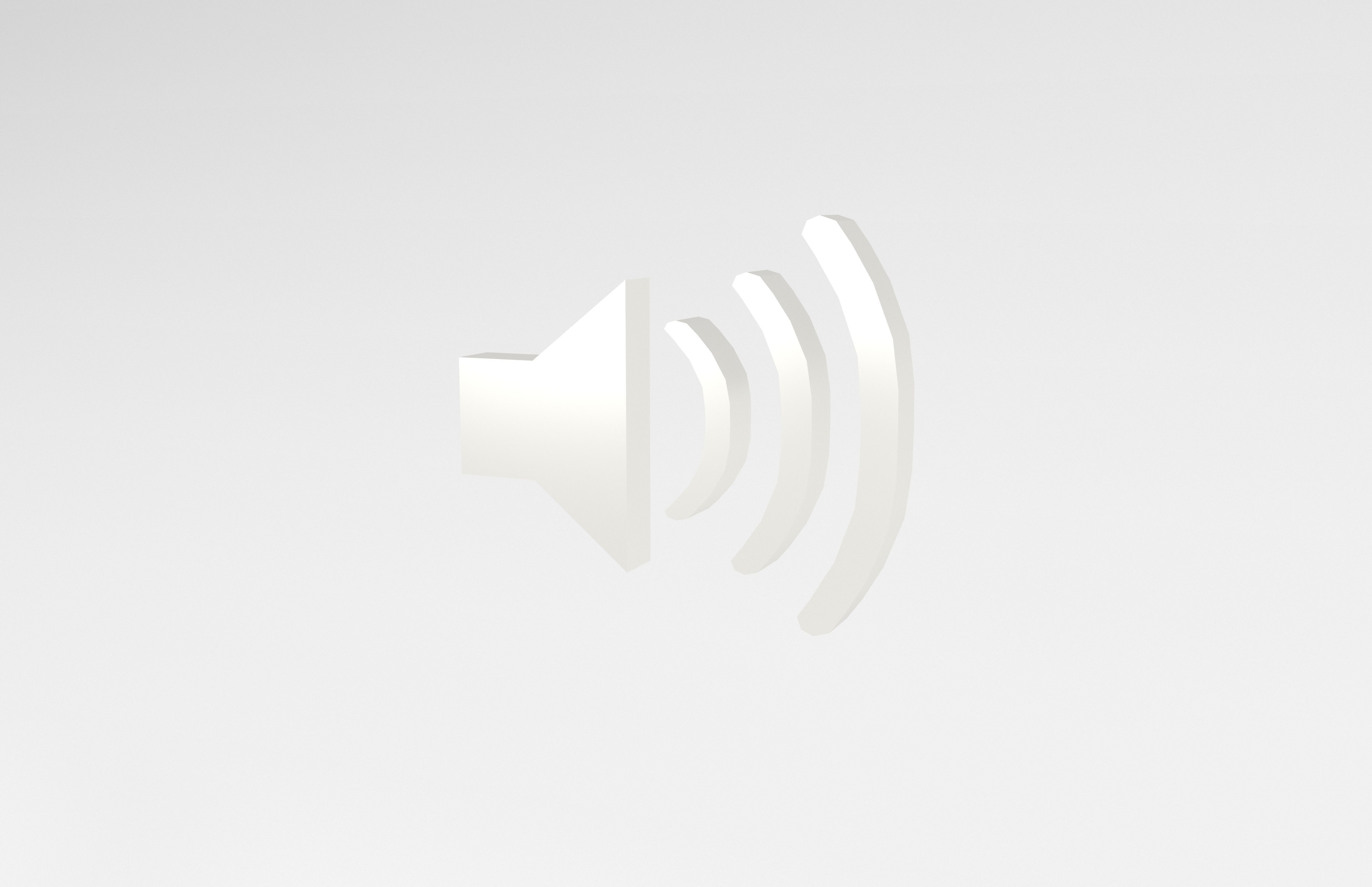 IOS Speaker Symbol v1 006 Low-poly 3D model_2