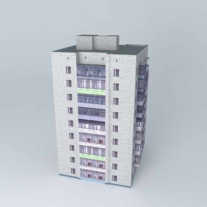 House on Zhukovsky Street Free 3D model_1