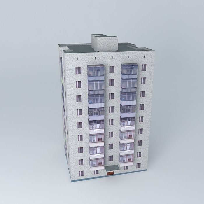 House on Zhukovsky Street Free 3D model_2