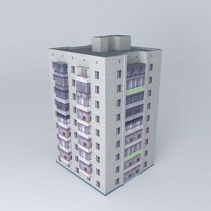 House on Zhukovsky Street Free 3D model_0