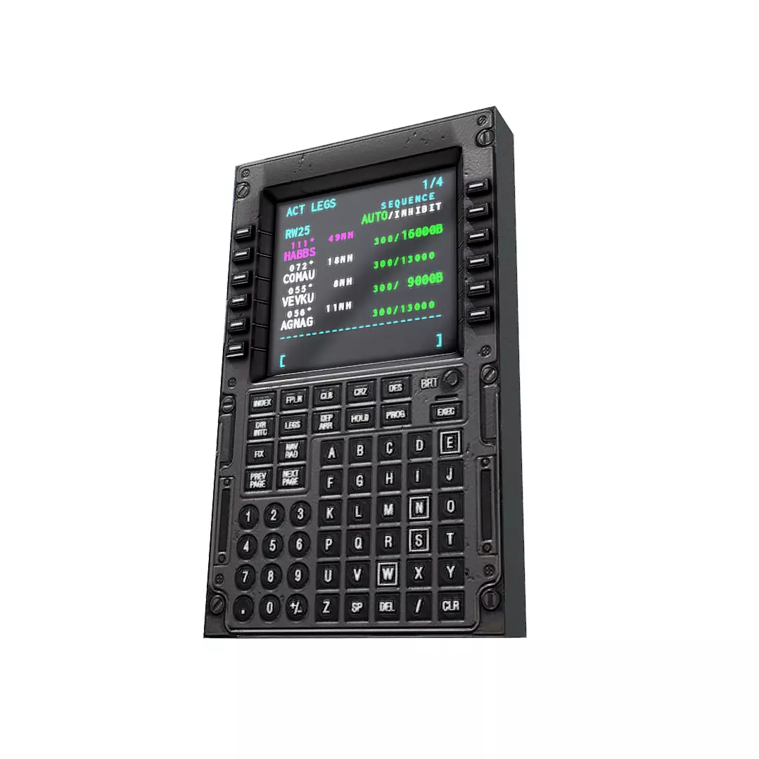 Boeing 737 Flight Management Computer Low-poly 3D model
