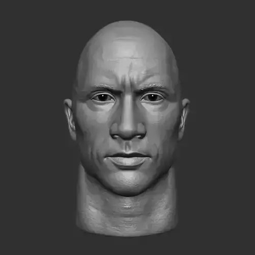 Dwayne Johnson head sculpt  3D print model