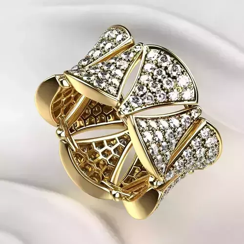 Luxury Gold Ring 3D print model