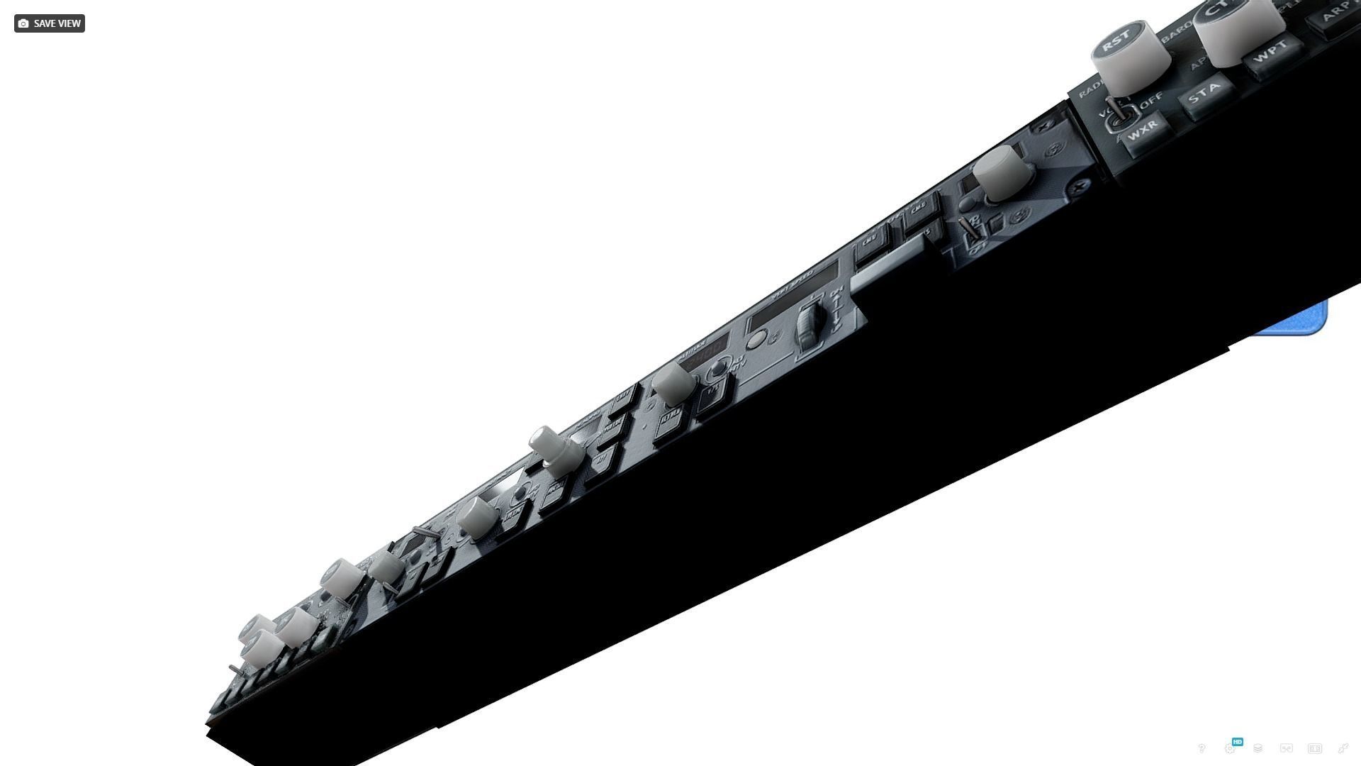 Boeing 737 Cockpit Part Autopilot Low-poly 3D model_6