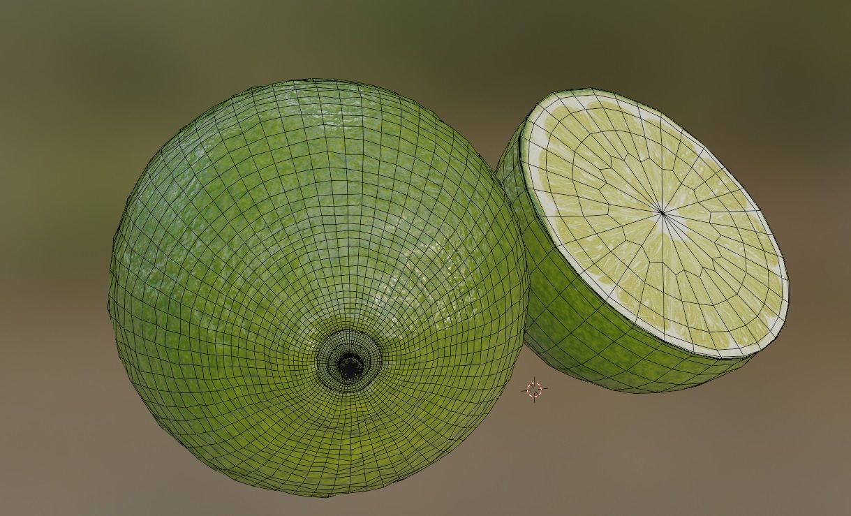 Citrus lemon fruit with pbr textures 3D model_7