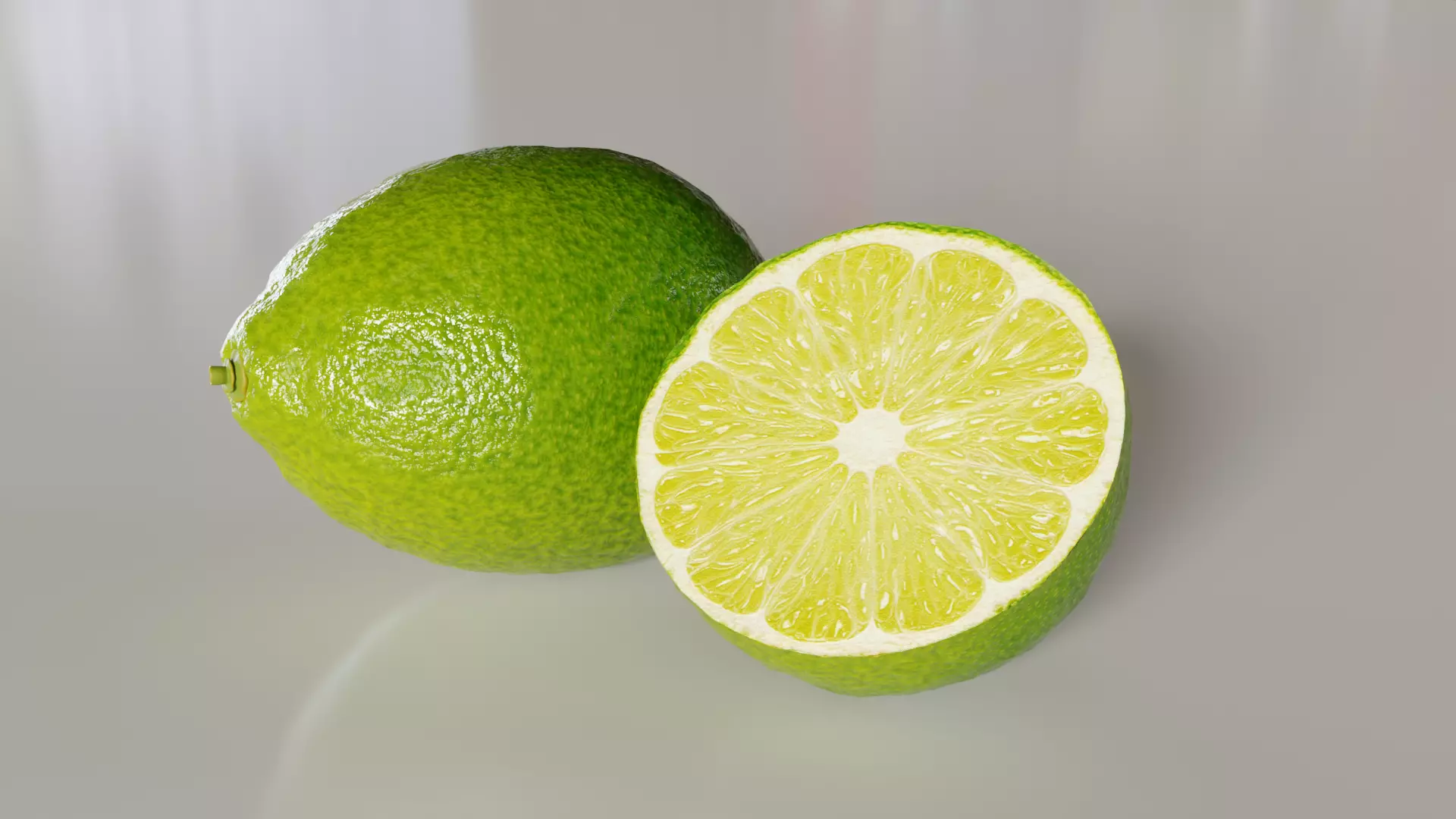 Citrus lemon fruit with pbr textures 3D model_0