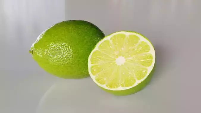 Citrus lemon fruit with pbr textures