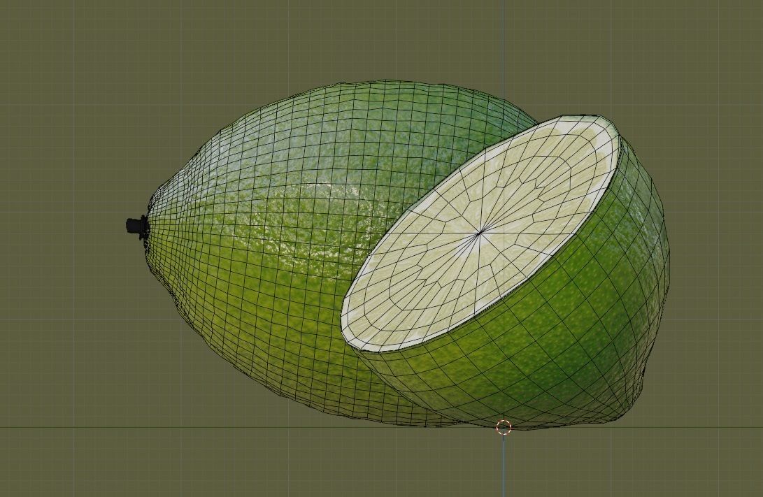 Citrus lemon fruit with pbr textures 3D model_6