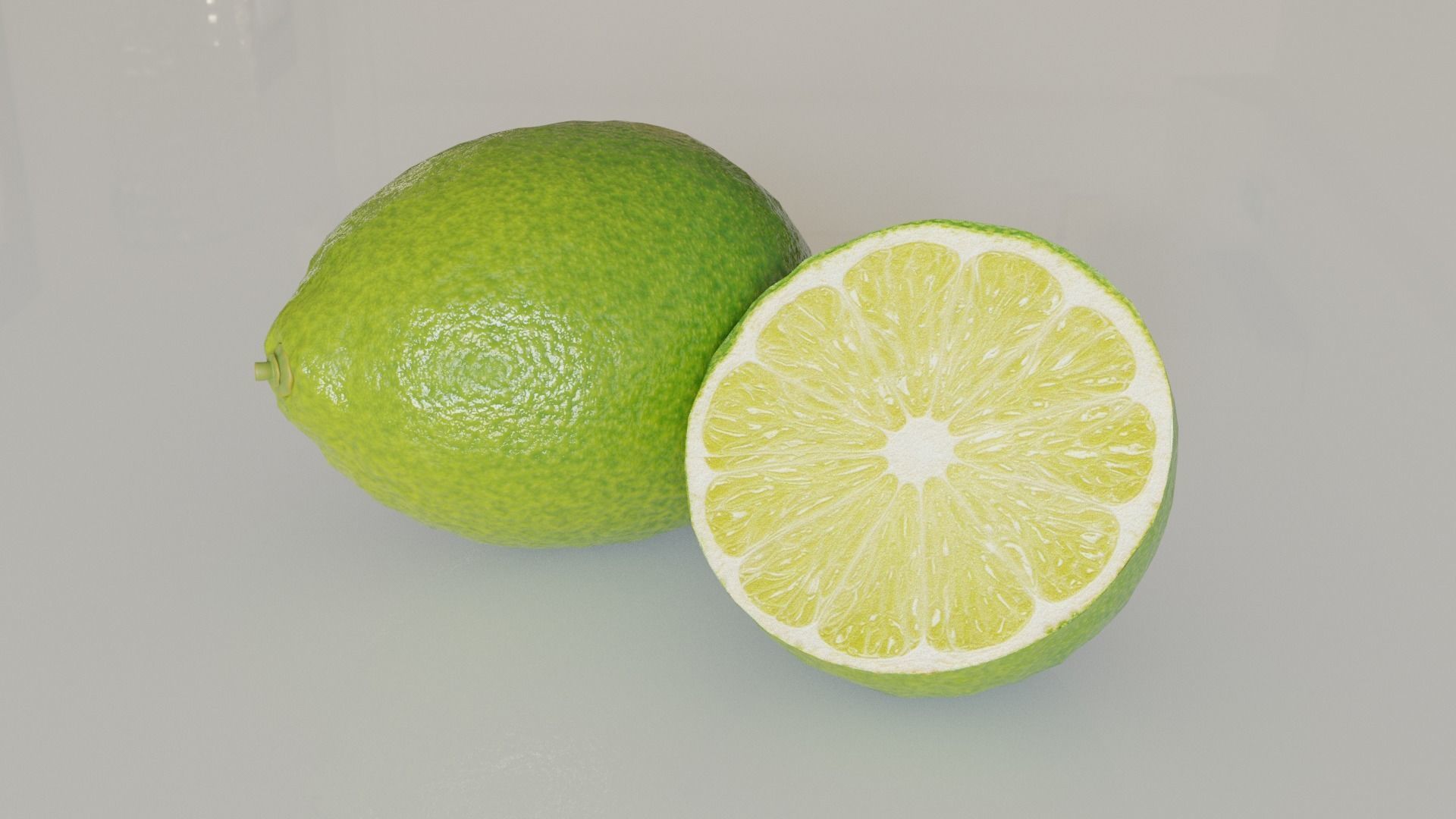 Citrus lemon fruit with pbr textures 3D model_9