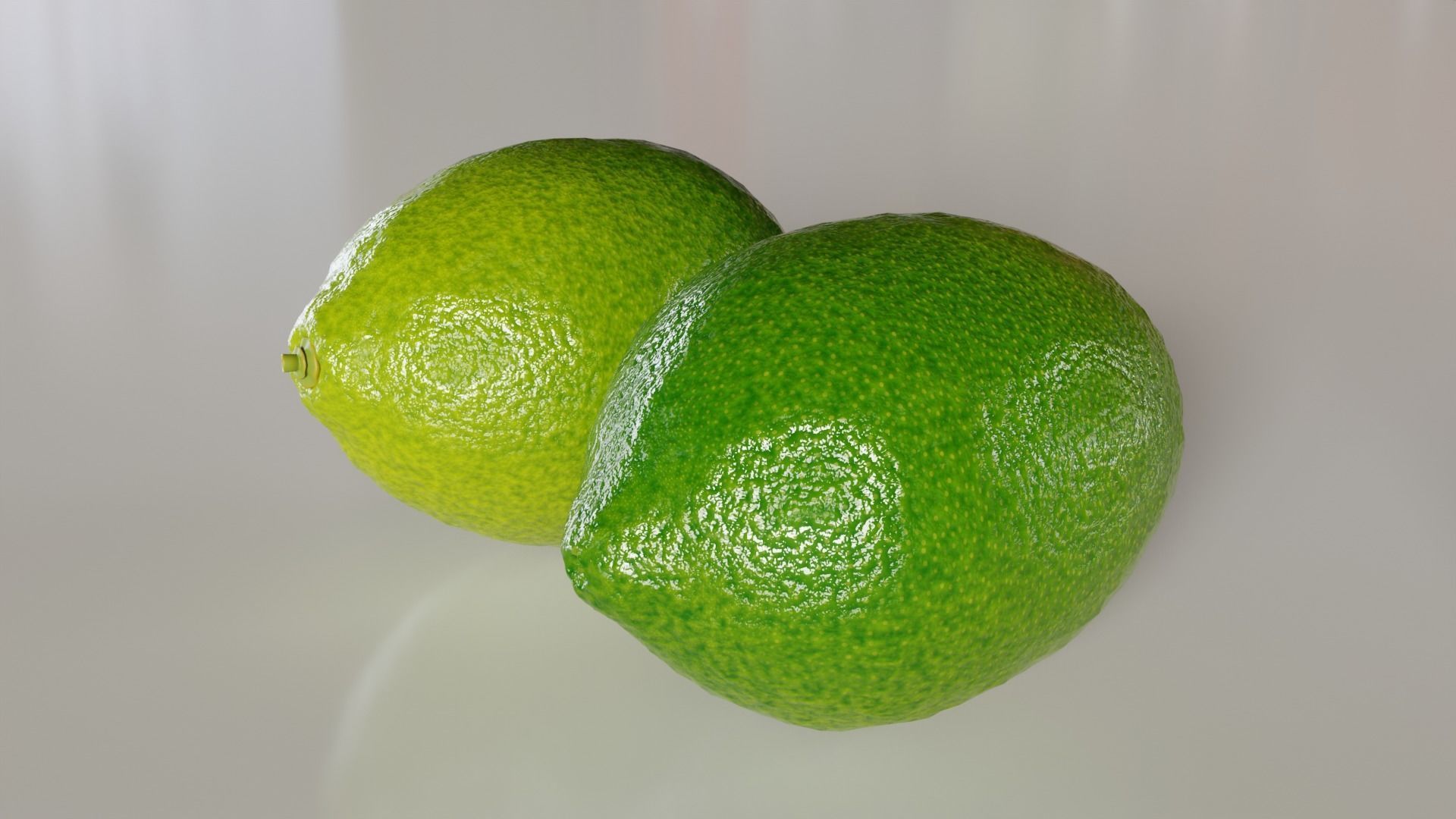 Citrus lemon fruit with pbr textures 3D model_1