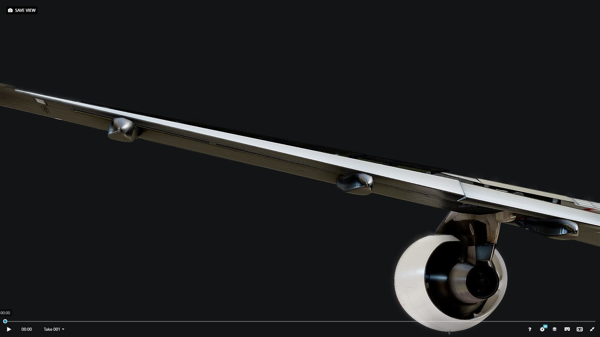 Airbus A320 Wing 3D model_6