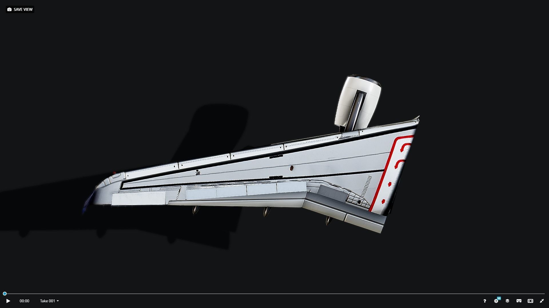 Airbus A320 Wing 3D model_9