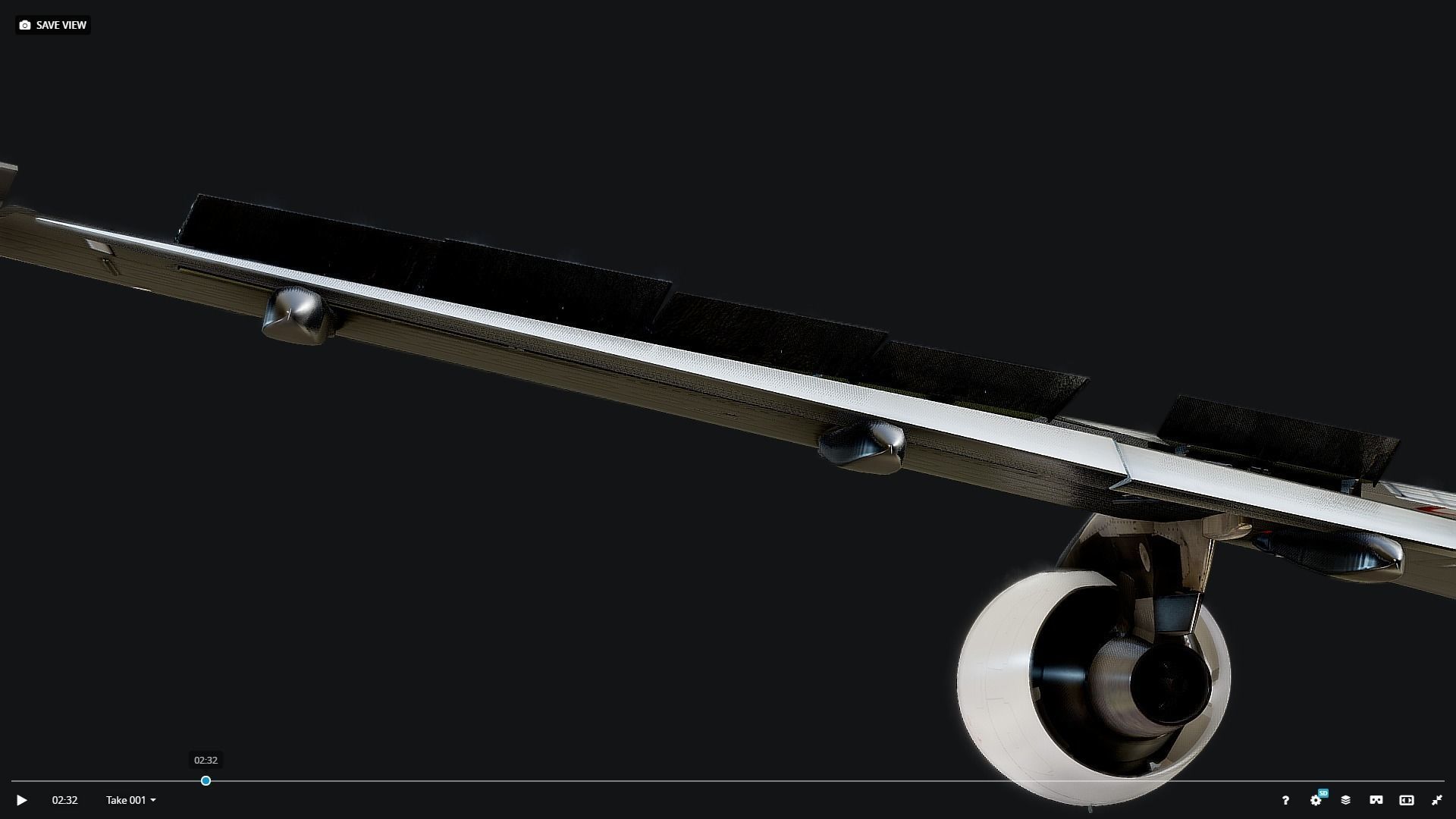 Airbus A320 Wing 3D model_7