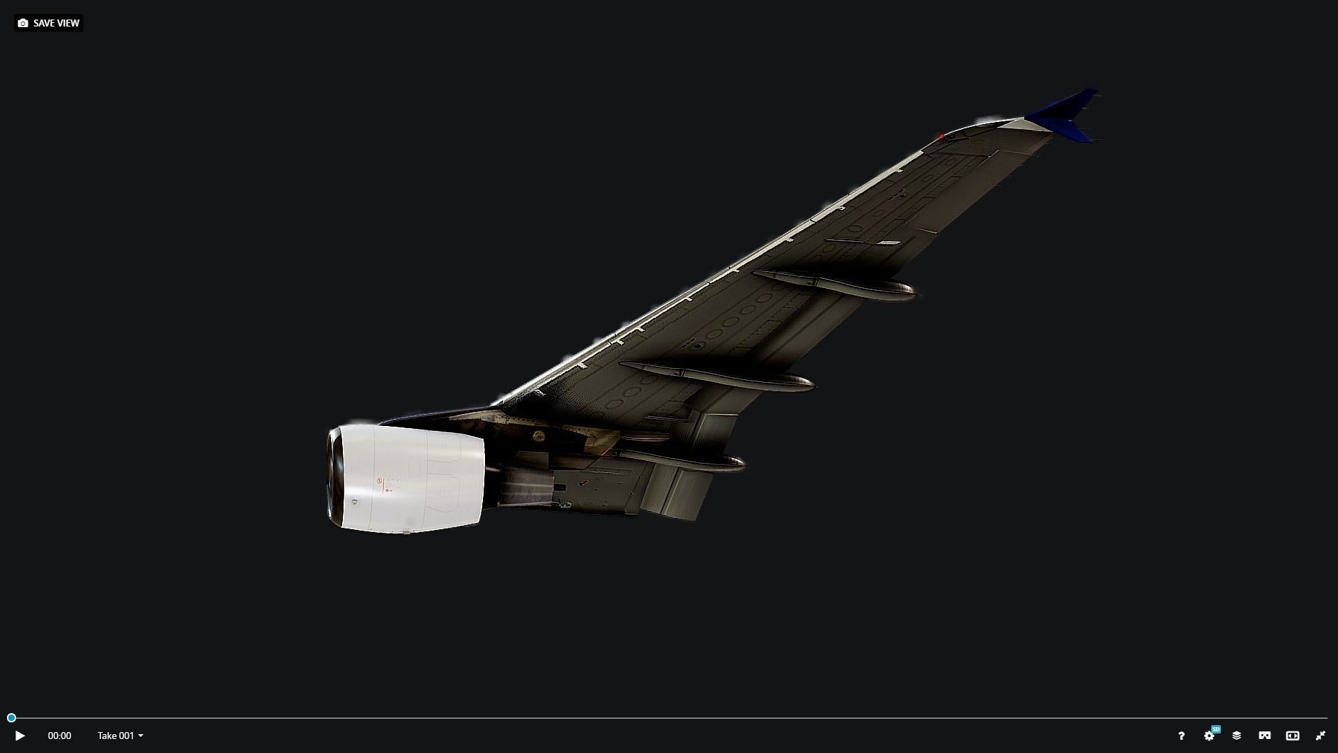 Airbus A320 Wing 3D model_4