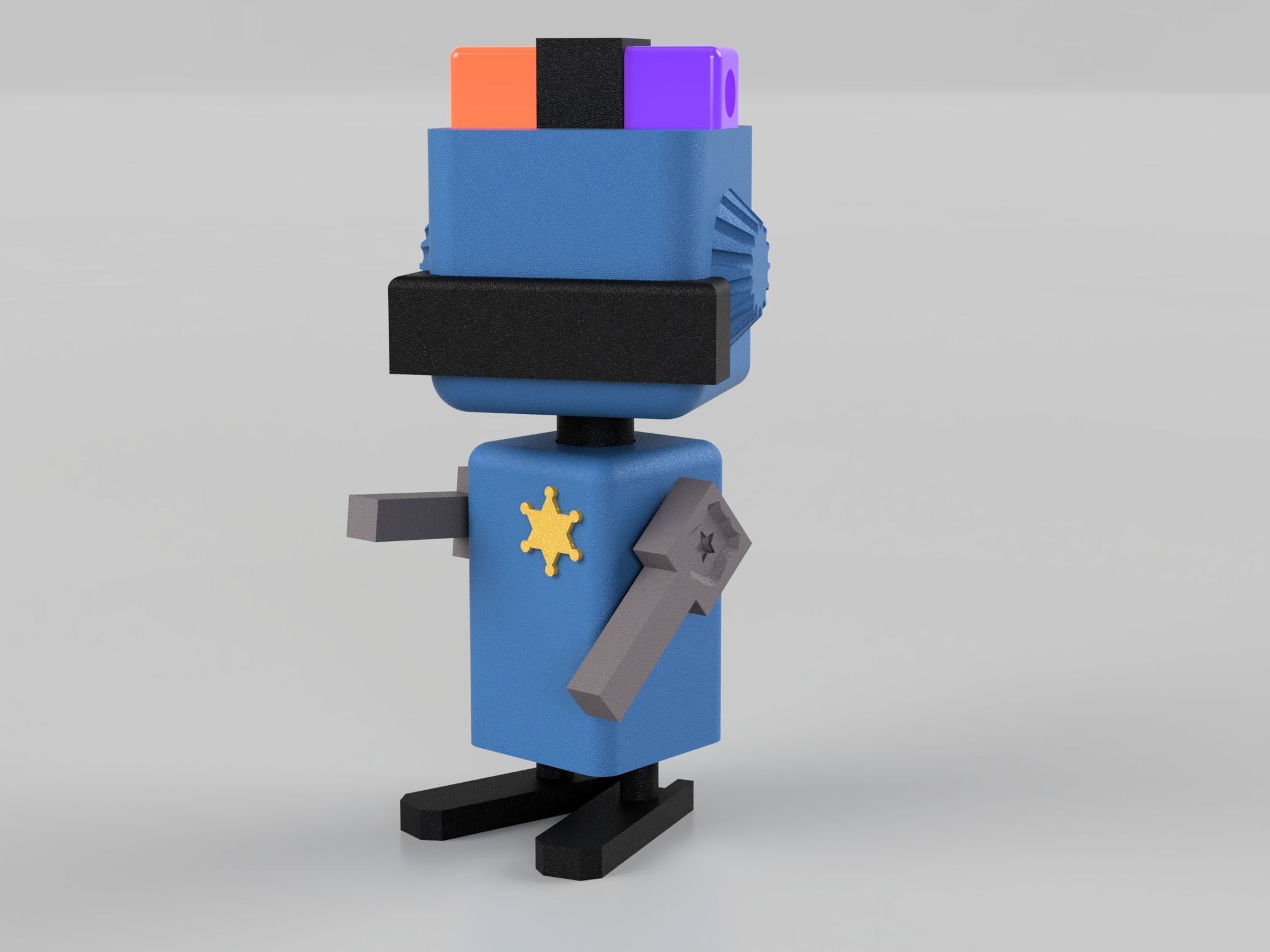police robot 3D print model_15