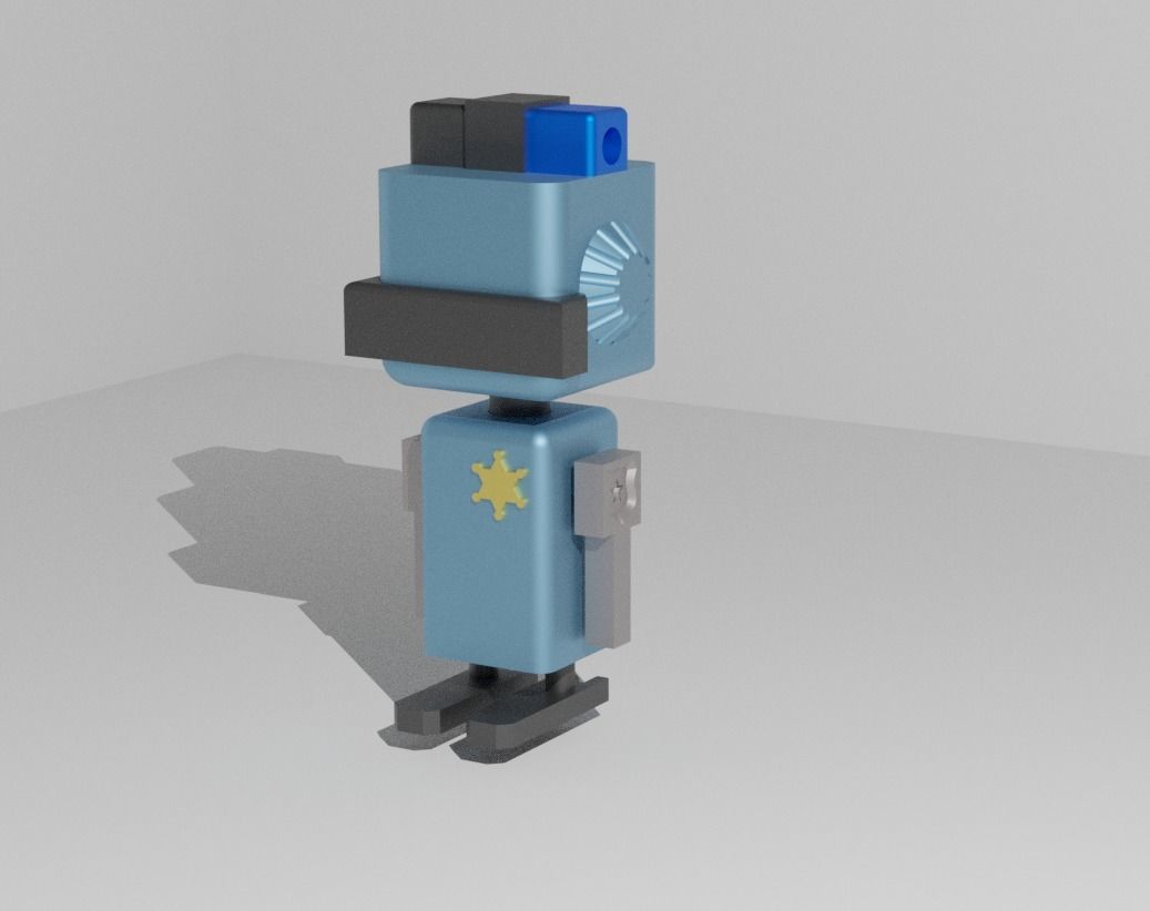 police robot 3D print model_19