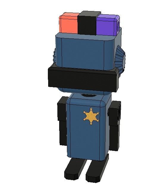 police robot 3D print model_5