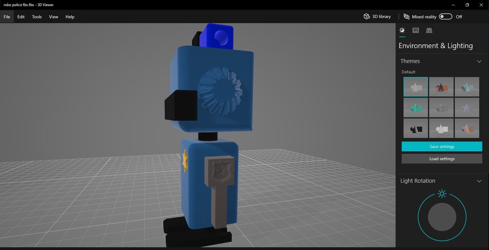 police robot 3D print model_11