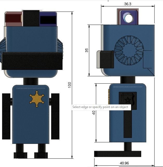 police robot 3D print model_3