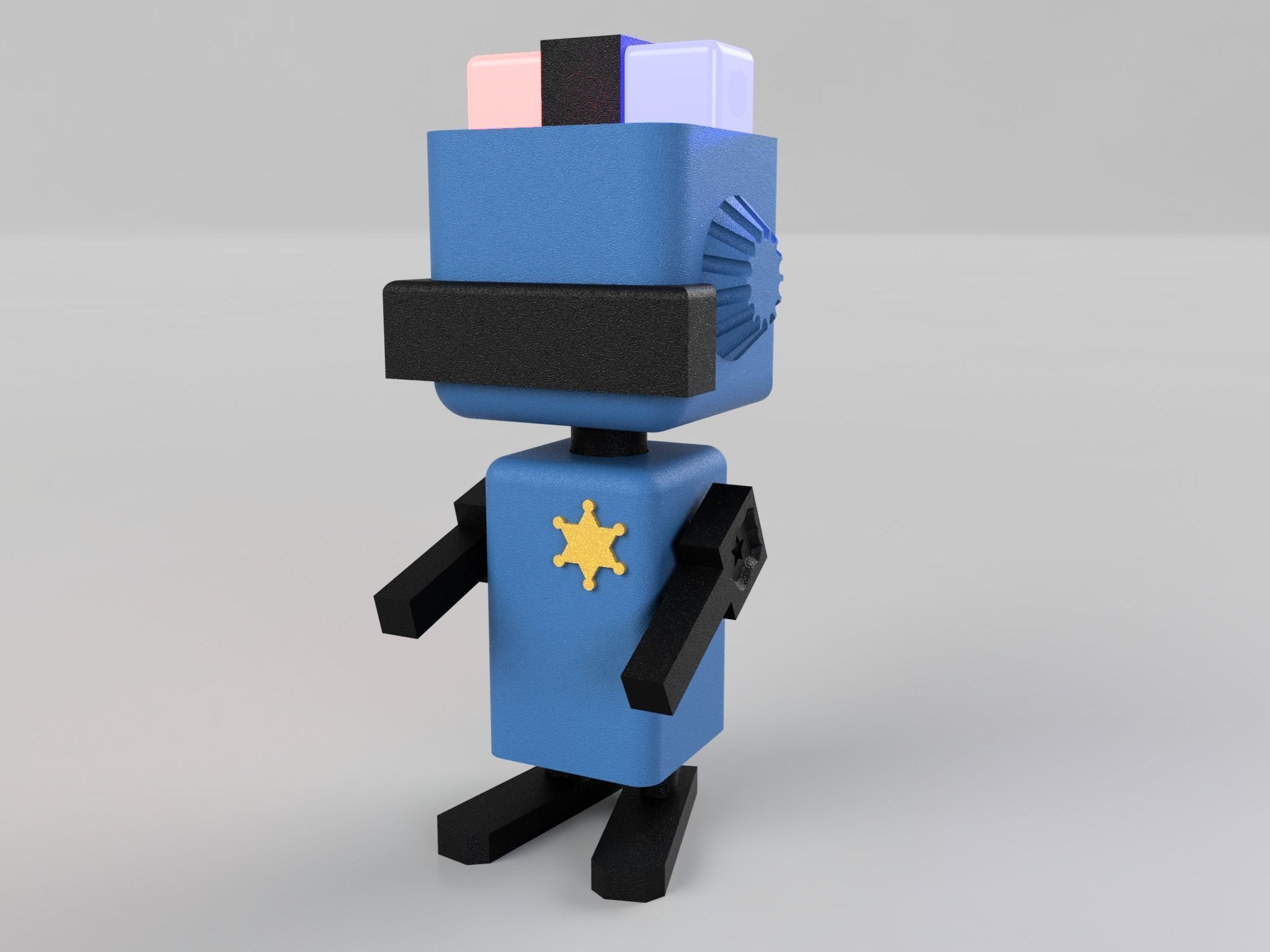 police robot 3D print model_12