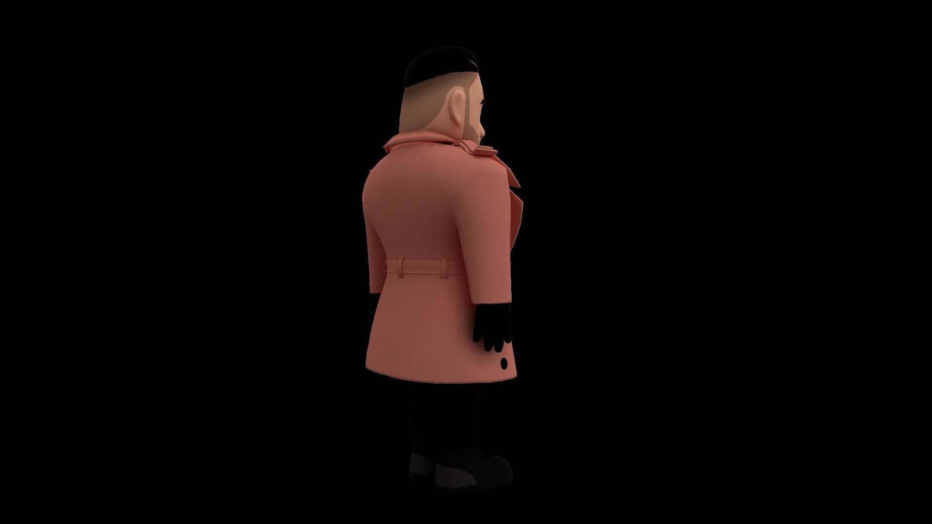 Cartoon Style Army major General Rigged   3D model_7