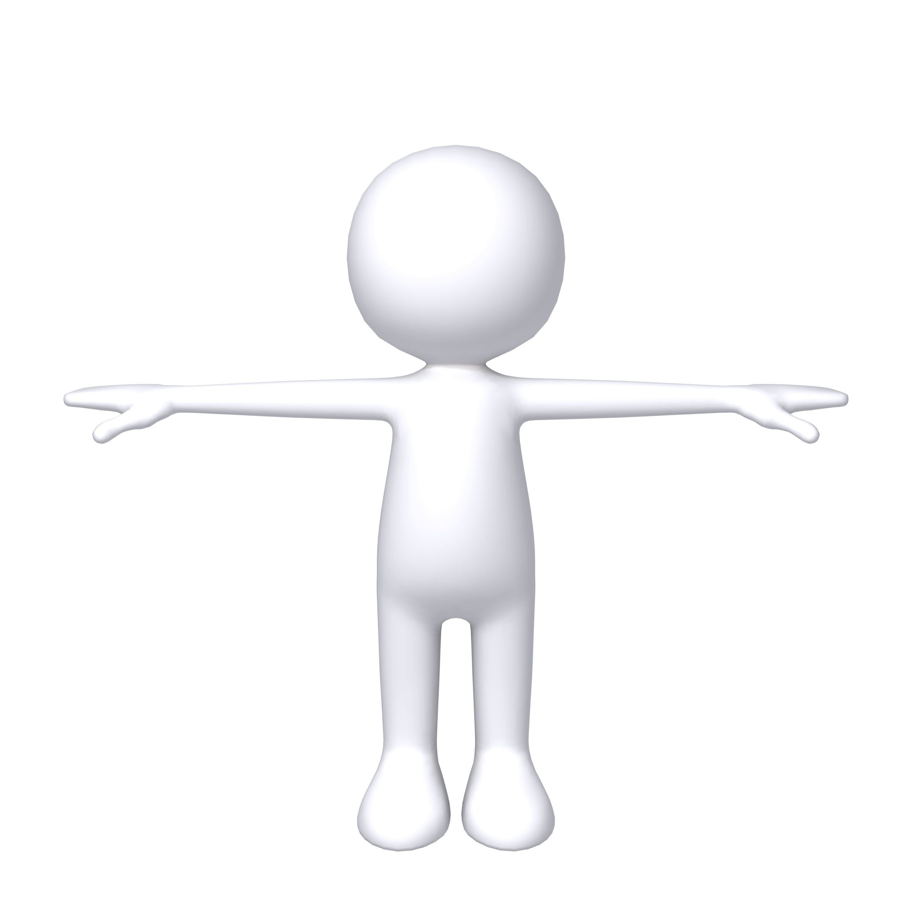 Stickman Character Rigged 3D model_2