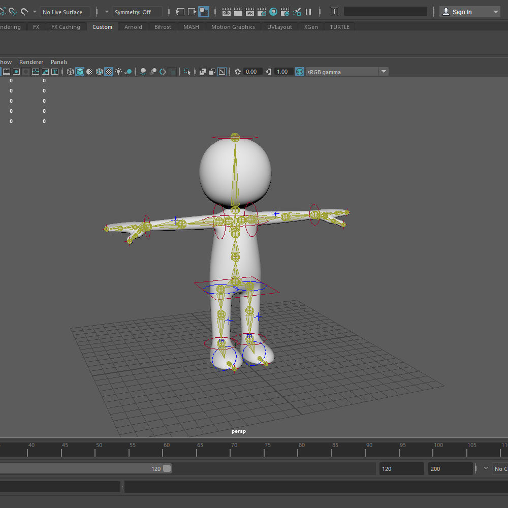 Stickman Character Rigged 3D model_17