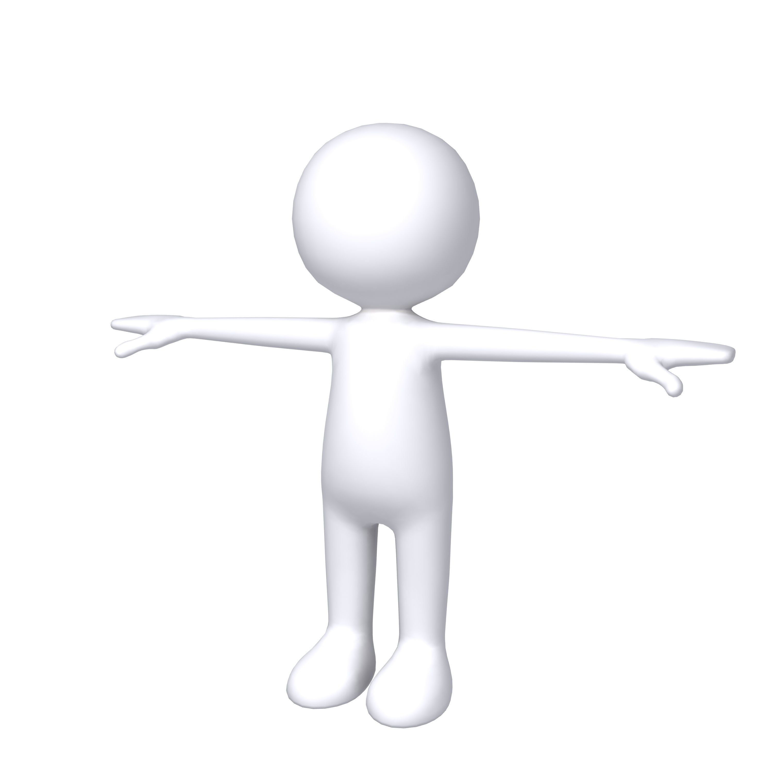 Stickman Character Rigged 3D model_5