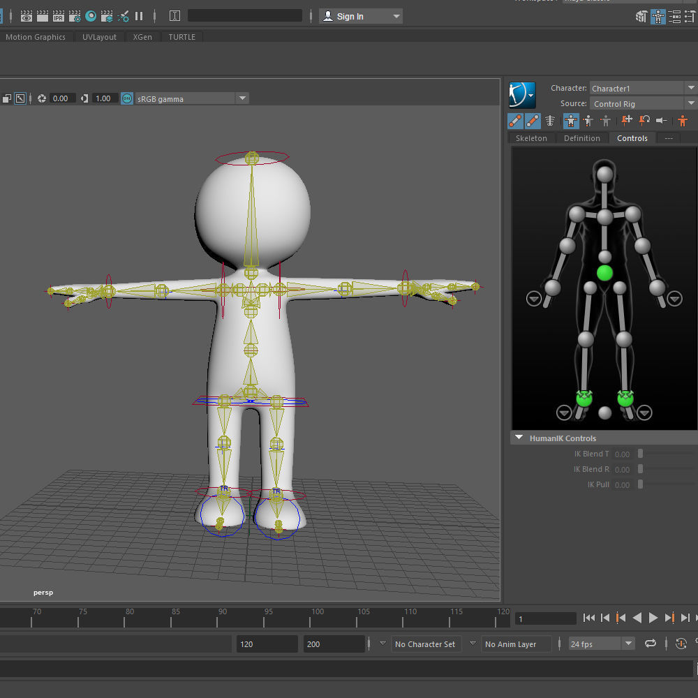 Stickman Character Rigged 3D model_1