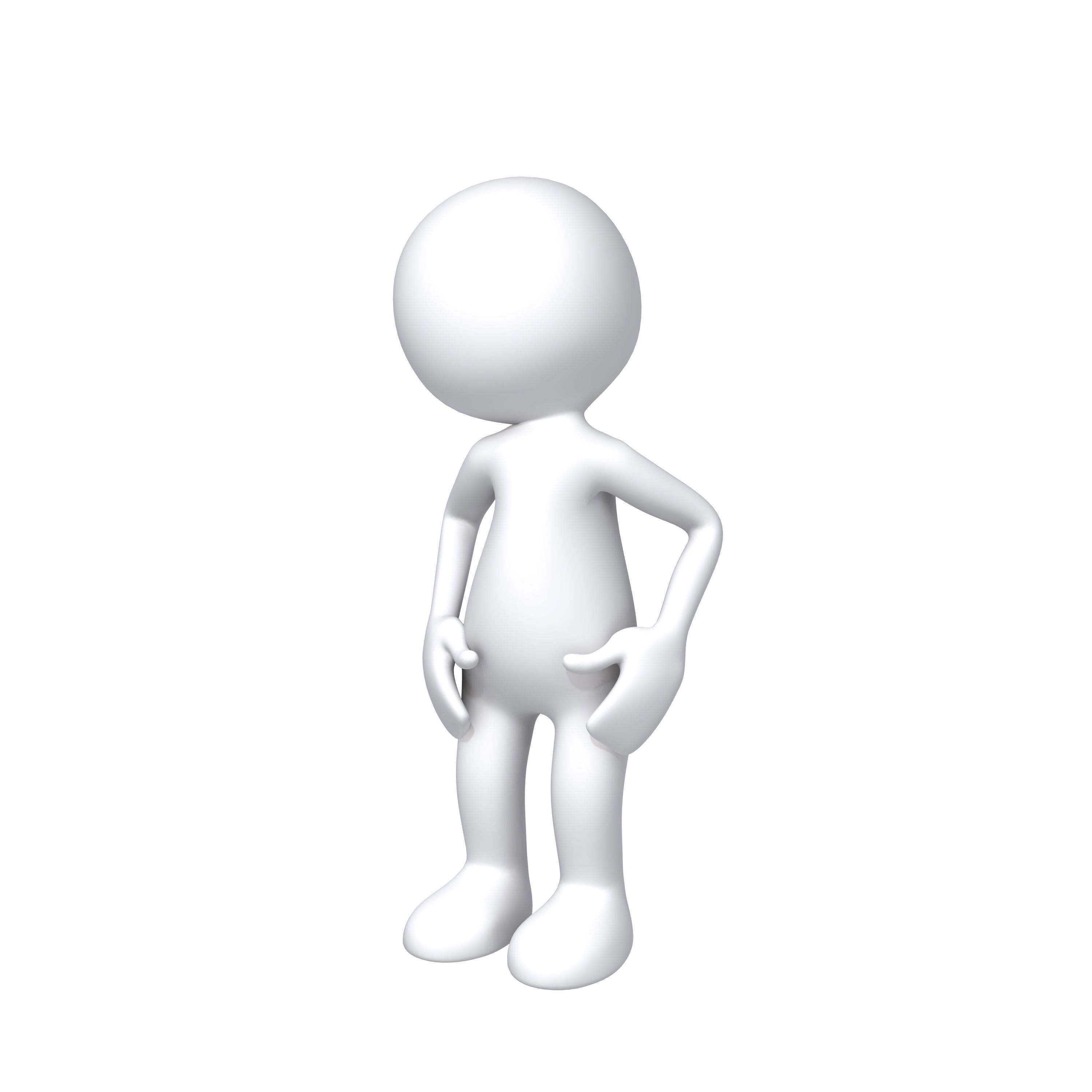 Stickman Character Rigged 3D model_14