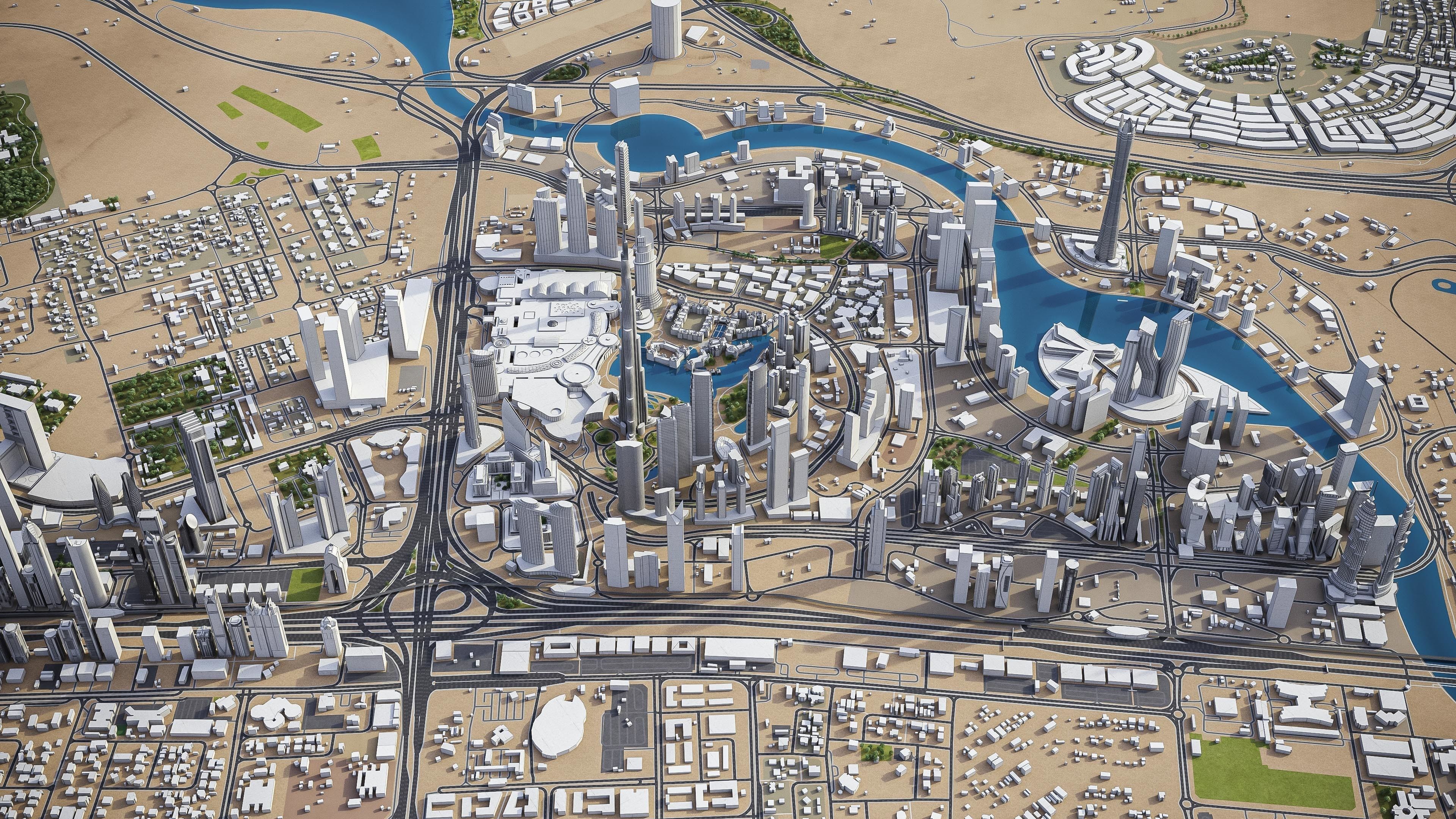 Dubai - Metropolitan Area 3D Model Collection_12