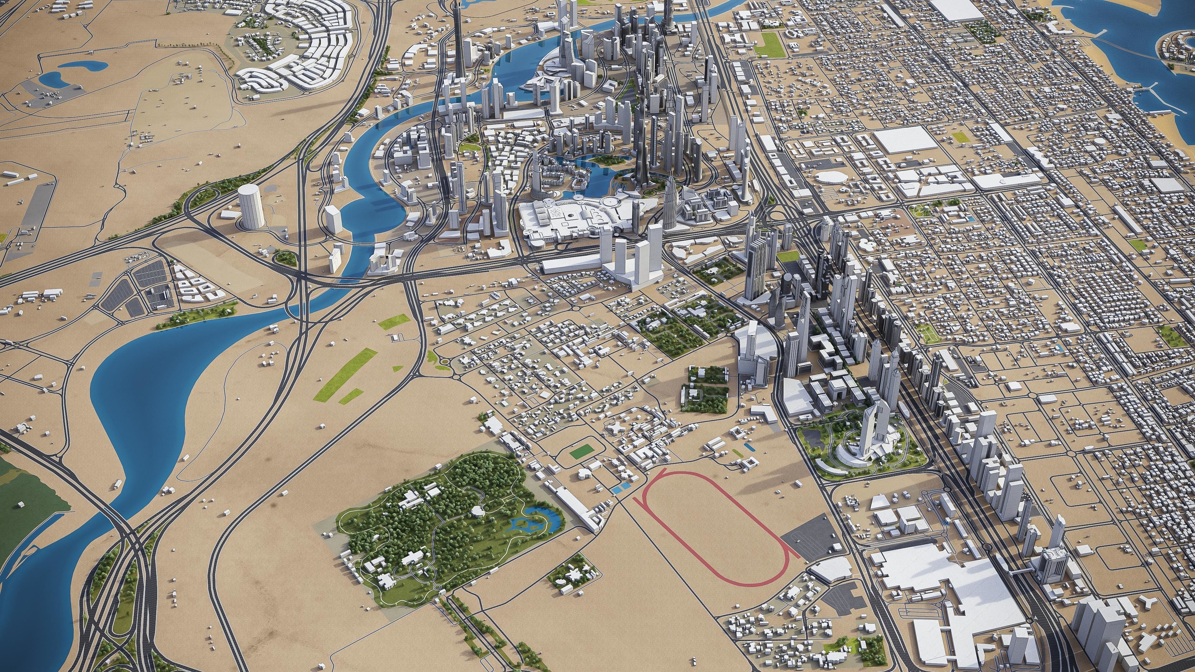 Dubai - Metropolitan Area 3D Model Collection_10
