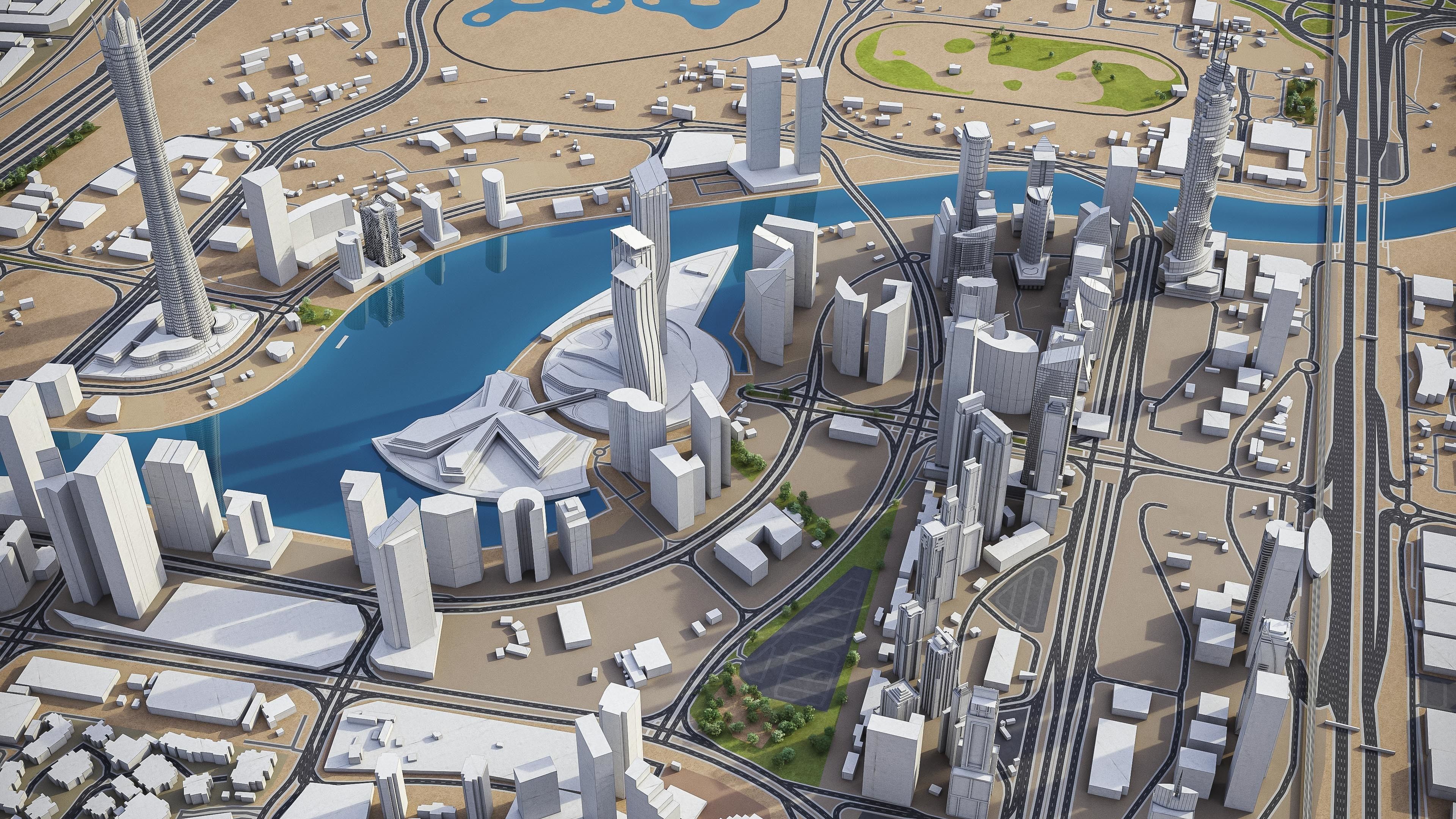 Dubai - Metropolitan Area 3D Model Collection_1