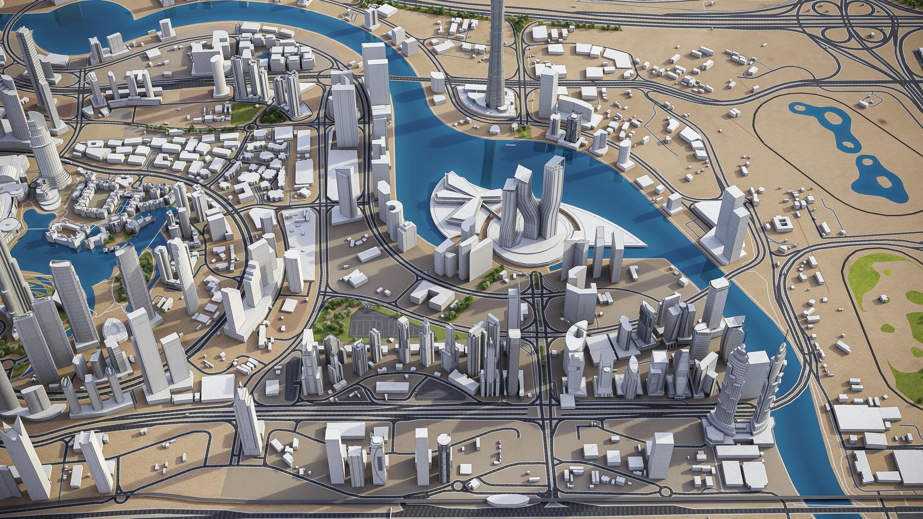 Dubai - Metropolitan Area 3D Model Collection_11