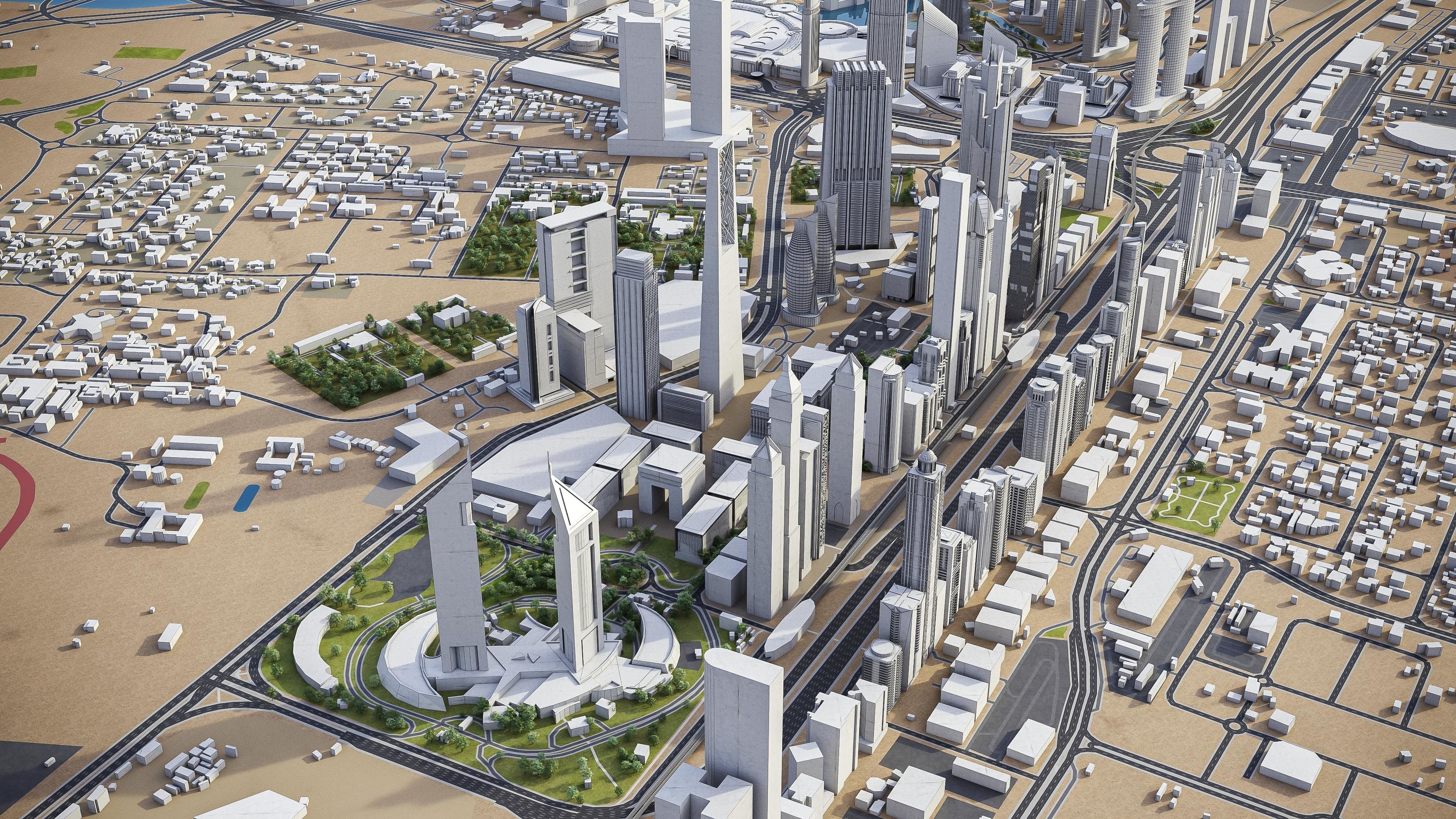 Dubai - Metropolitan Area 3D Model Collection_3