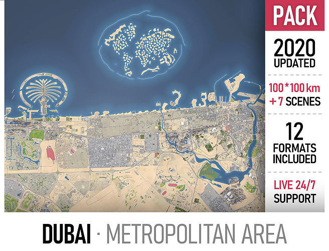 Dubai - Metropolitan Area 3D Model Collection