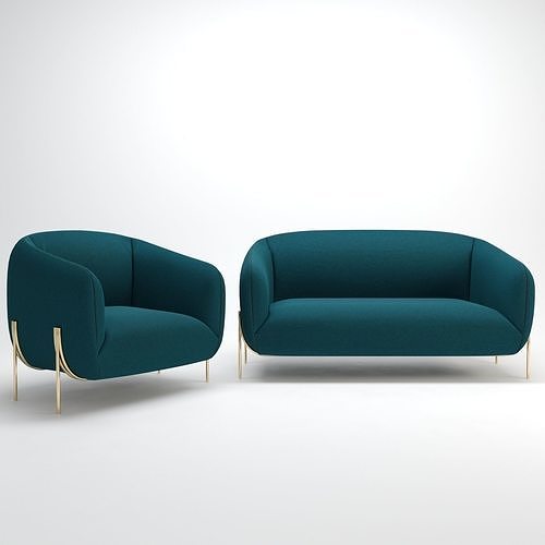 Style furniture set by Saba 3D model 5
