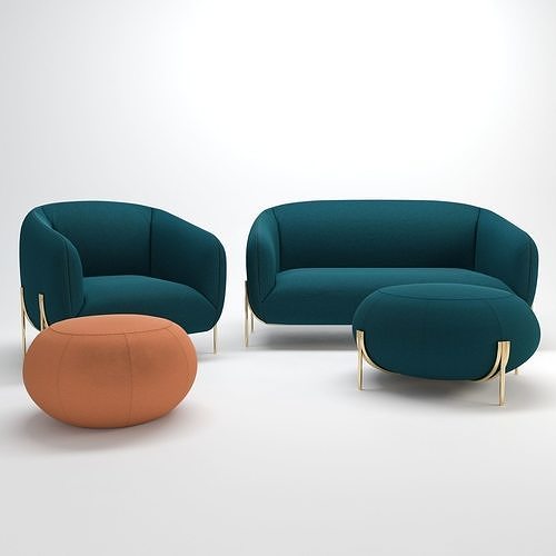 Style furniture set by Saba 3D model 3