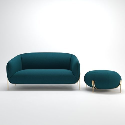 Style furniture set by Saba 3D model 6