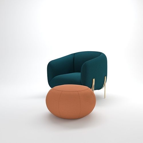 Style furniture set by Saba 3D model 2