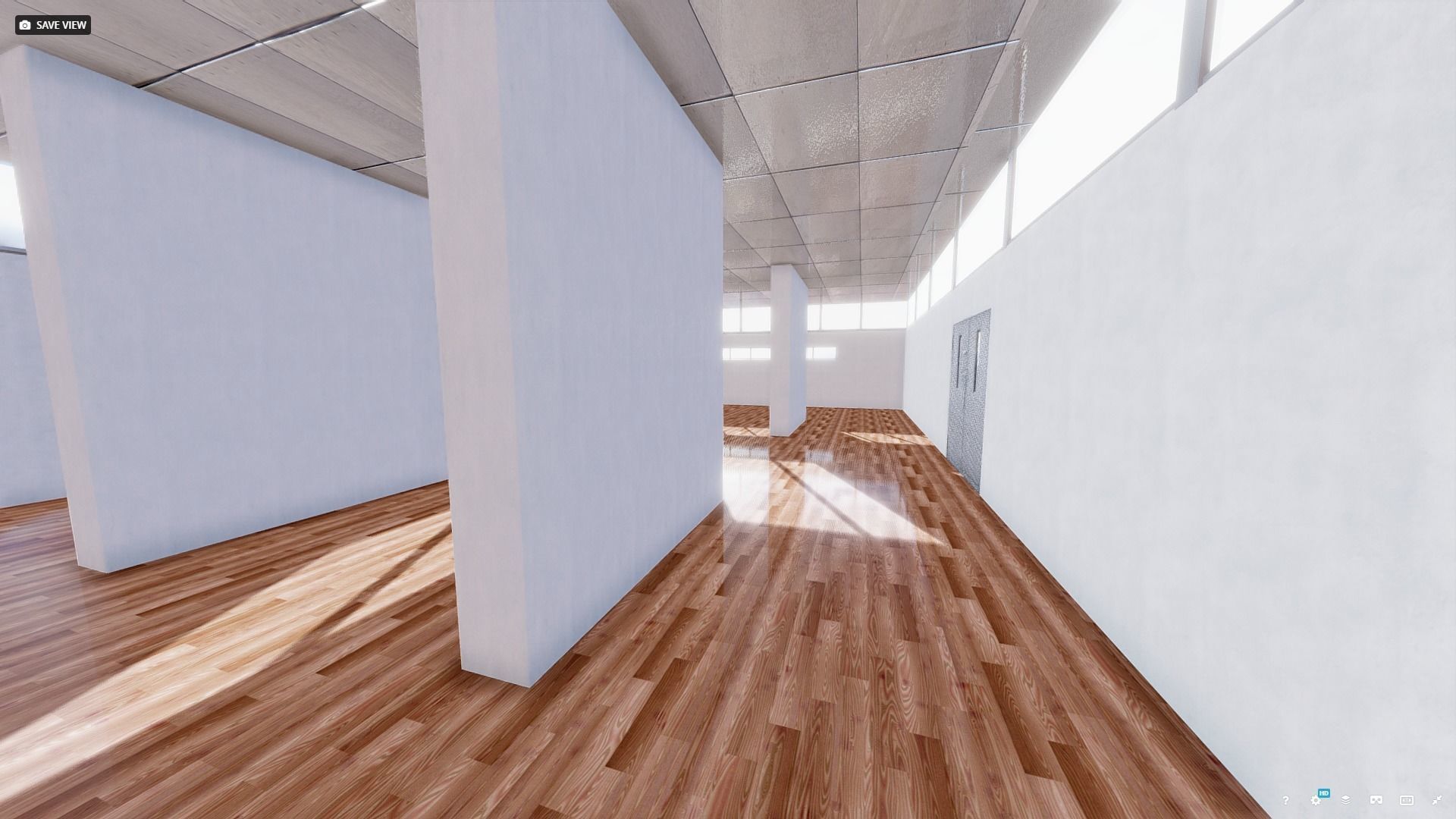 VR Gallery for Product Showcase Not Baked Low-poly 3D model_1