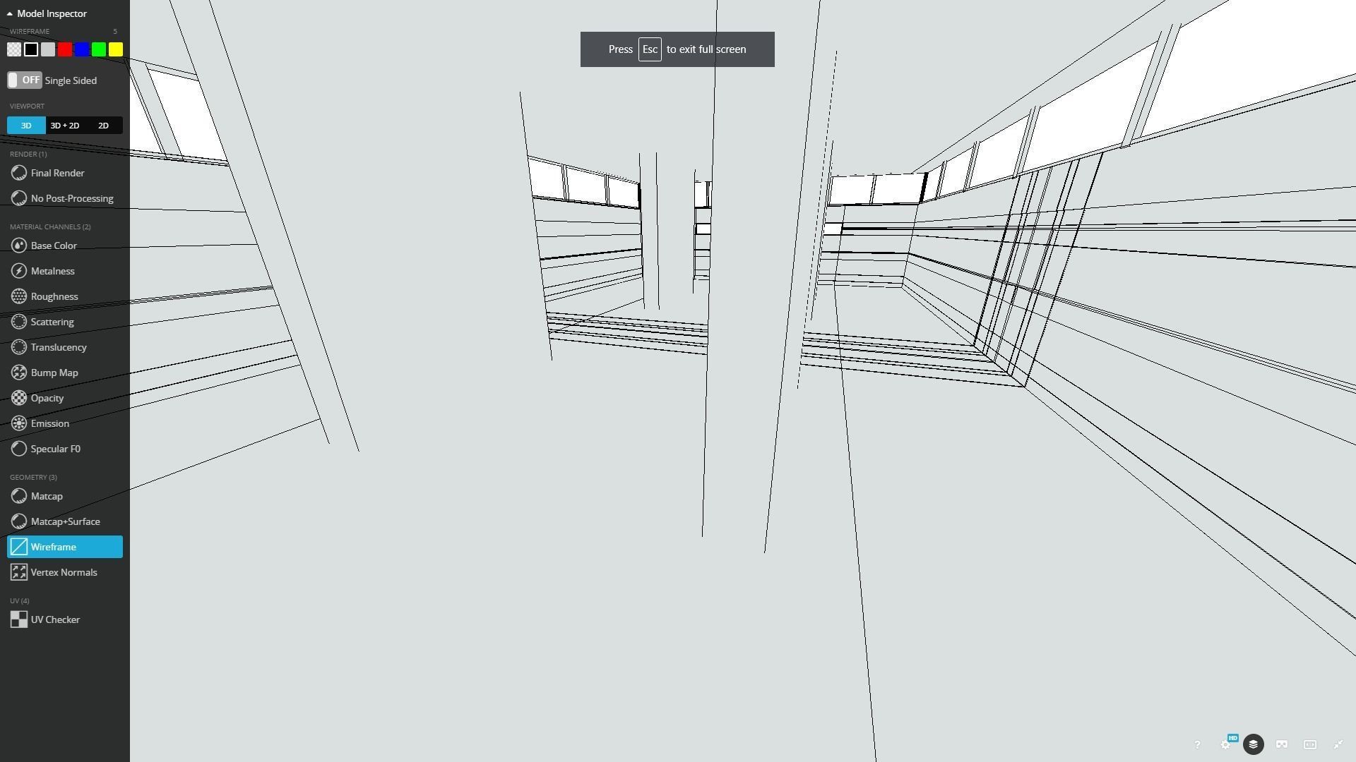 VR Gallery for Product Showcase Not Baked Low-poly 3D model_9