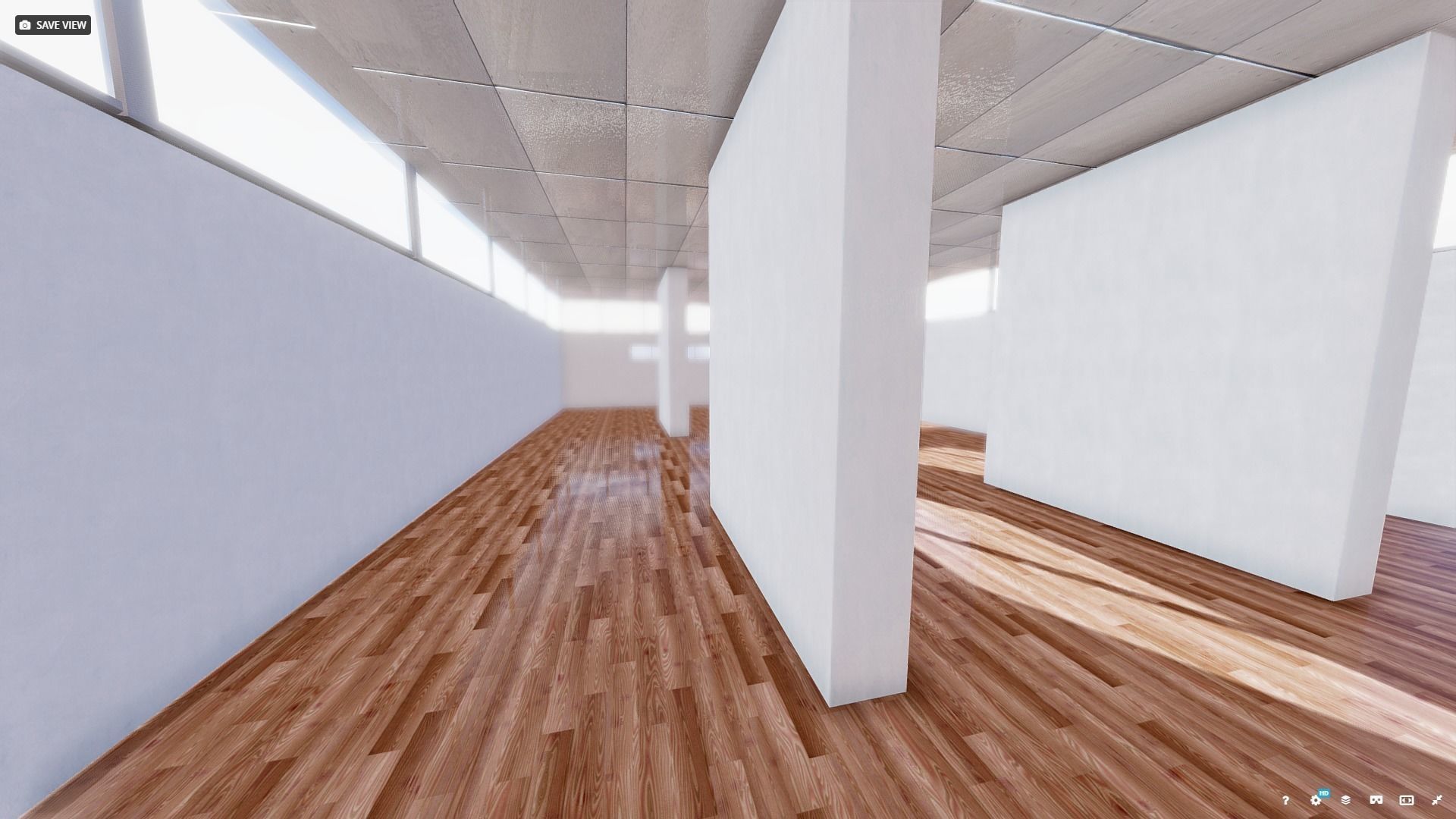 VR Gallery for Product Showcase Not Baked Low-poly 3D model_2