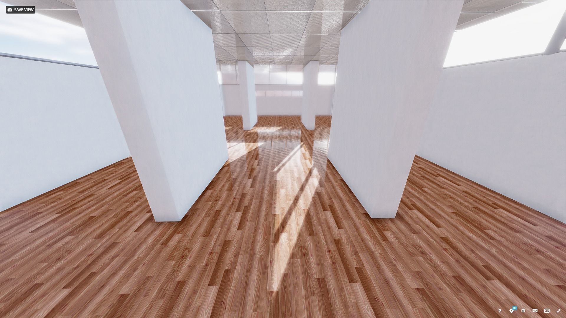 VR Gallery for Product Showcase Not Baked Low-poly 3D model_7