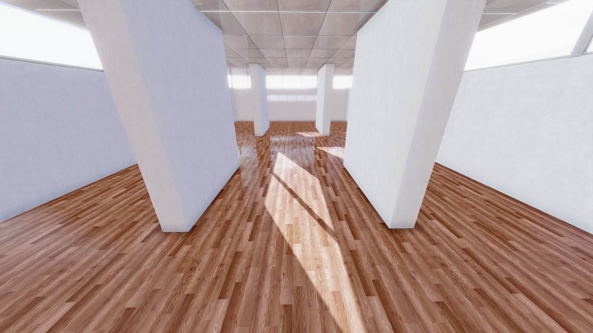 VR Gallery for Product Showcase Not Baked Low-poly 3D model_6