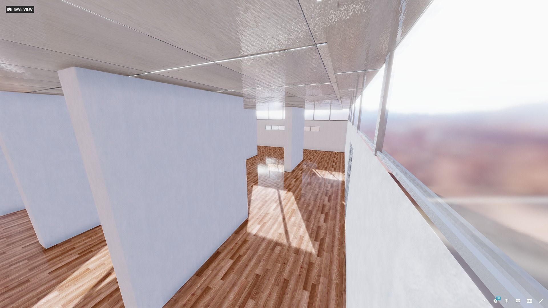 VR Gallery for Product Showcase Not Baked Low-poly 3D model_3